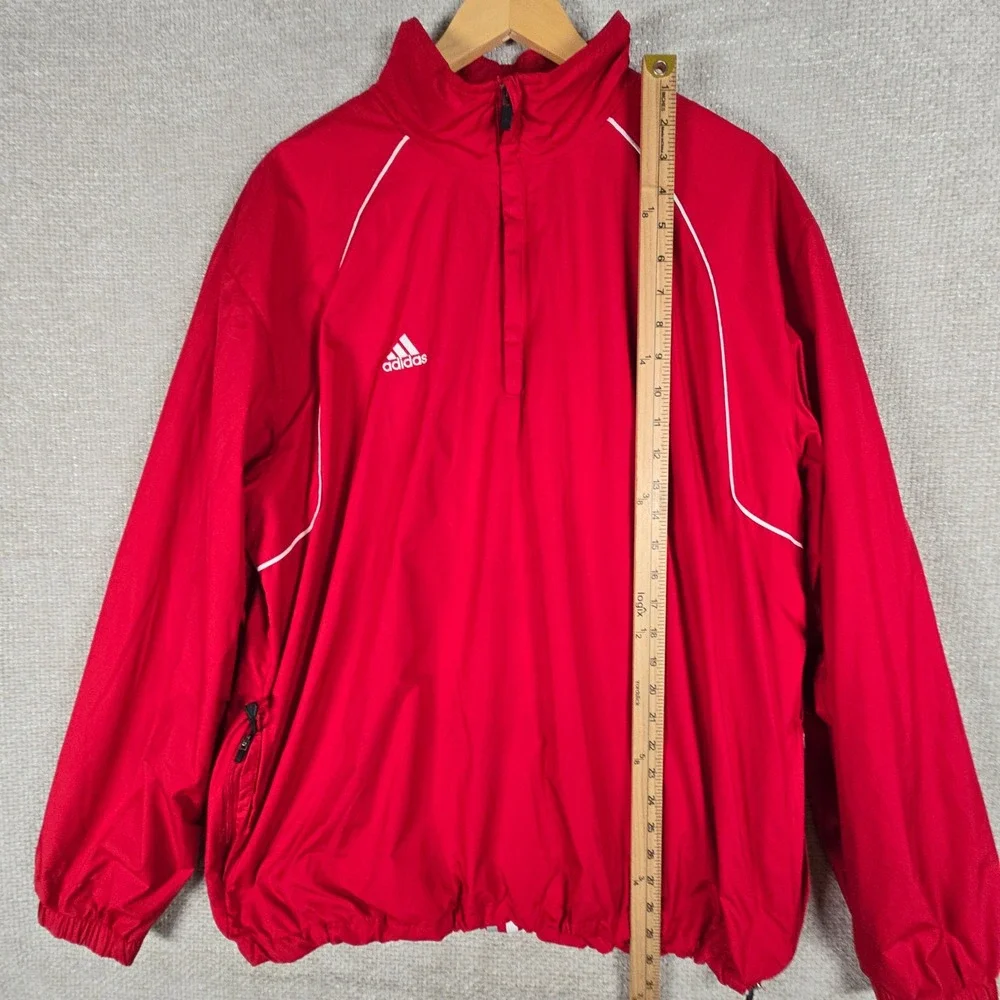 Vintage Adidas Nebraska Huskers Basketball Pullover Windbreaker Mens L Red 00s